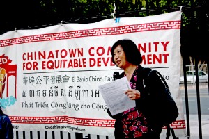 Diane Tan speaks on the issues facing CCED and the Chinatown community.